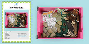 The Gruffalo Sensory Tray Card - gruffalo, sensory tray card