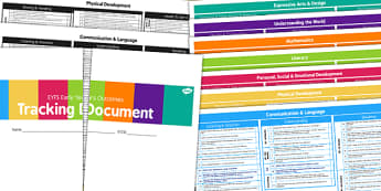 EYFS Tracking Document Emerging, Expected and Exceeding - EYFS assessment, Foundation Stage Profile, Early Years Outcomes