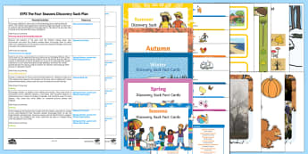 EYFS The Four Seasons Bumper Discovery Sack Plan and Resource Pack - EYFS, seasons, weather, early years