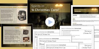 A Christmas Carol Lesson Pack 5: Spirits - Stave Four - spirits, a christmas carol, lesson pack