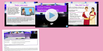Julius Caesar Exploring Characters Lesson Pack - Julius Caesar, characters, Brutus, Antony, Cassius.