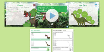 Dippy Tours the UK: Standard Form Activity Pack - standard, form, number, Dippy, power