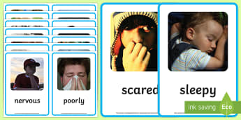Emotions and Feelings Photo Display Cards - emotions, feelings, photo, display cards, display, cards