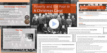 A Christmas Carol Lesson Pack 4: Poverty and the Poor - Stave Three - poverty, poor, christmas carol