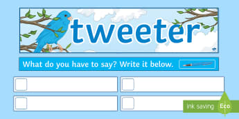 Tweeter 'What Do You Have to Say?' Display Pack  - KS3/4 Display Resources tweeter form