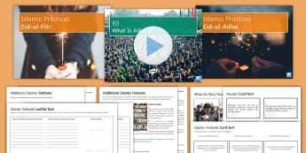 Islamic Festivals Lesson Pack - Islamic Practices, Islam,  Five Pillars, Hajj, Sawm,, Eid,, Id, Id-ul-Adha, Id-ul-Fitr, Ashura