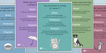 Point Evidence Explain Poster Pack - point, evidence, explain, poster, display, classroom, ks3