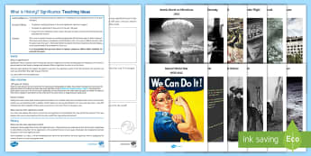 What Is History? Lesson Pack -  Twentieth-century history, chronology, human timeline, year 6, year 7, transition