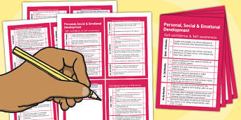 Pocket Sized EYFS Early Years Outcomes Tracking Document Personal, Social and Emotional Development