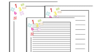 Numeracy Page Borders - Numeracy, numbers, page border, a4 border, template, writing aid, writing border, page template, foundation numeracy