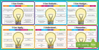 Bloom's Taxonomy Posters Using Questions for Learning - blooms
