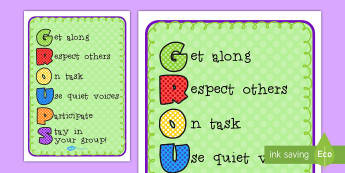 Group Rules Poster - group rules, rules, display poster, poster, poster for display, classroom rules, classroom display, rules poster, display rules
