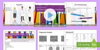 Whodunnit? Scientific Investigation Lesson Pack - Secondary Transition Resources, chromatography, fingerprints, whorls