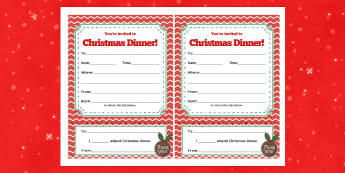 Christmas Dinner Party Invitations - festivities, celebrate