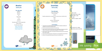 Weather Sensory Bin and Resource Pack - sun, sunny, rain, rainy, thunder, lightening, sensory tray, tuff spot, tuff tray