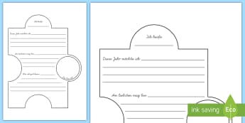 Transition Display Jigsaw Activity-German