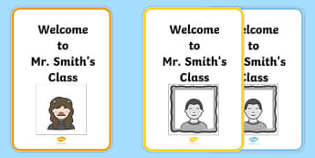 Avatar Creator Template Welcome to Class Sign - display, sign, display sign, display, welcome to the class sign, welcome to the class poster, avatar poster, avatar template poster, posters, A4 posters, poster, classroom display posters
