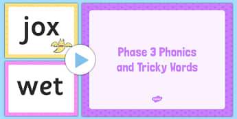 Phase 3 Phonics and Tricky Words Assessment PowerPoint - EYFS, letters and sounds