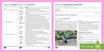 Street Dance Activity Pack - dance, ks3 dance, ks4 dance, street dance, urban dance, dance appreciation, dance facts, choreograph