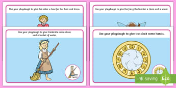 Cinderella Playdough Mats - cinderella, playdough, mats, activity