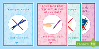 French Target Language Display Posters - Back to School, French, target language, key phrases, speaking,French