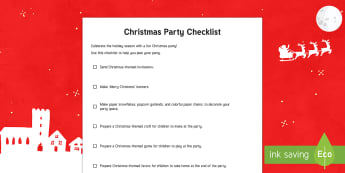 Christmas Party Checklist