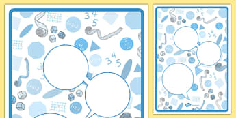 Maths Themed Observation Speech Bubbles - eyfs, recording, evidence