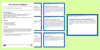 Anti Bullying Week Scene and Question Cards