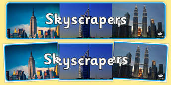 Skyscrapers Photo Display Banner - skyscrapers, display banner, display, banner