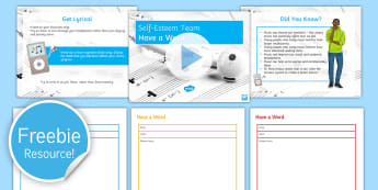 Have a Word - Self Esteem Team Lesson Pack - music, expression, worries, lyrics, SET Self esteem team, Self-esteem team, 