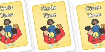 Circle Time Display Poster - Circle time, SEN, behaviour management, PSHE, SEAL, carpet time, circle, display banner, display, good sitting