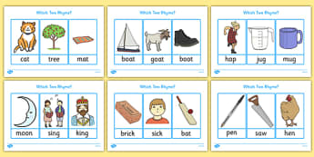 Which Two Rhyme? Activity - which, two, rhyme, matching, activity