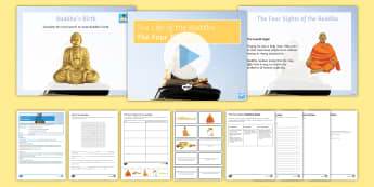 The Four Sights Lesson Pack - Buddhism, Siddhartha; Gautama; Buddha; Four Sights