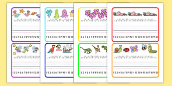 Desk Placemats - desktop placements, alphabet, numbers, name writing, desks, placement, 