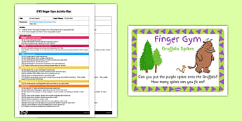 EYFS Gruffalo Spikes Finger Gym Activity Plan and Prompt Card Pack