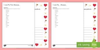 Mother's Day Bordered Letter French  - KS3, French, Mother's Day, fête, mères, border, page, lettre, adjectives, ,French