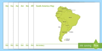 Continent Maps Display Posters - English - display, maps, continents, africa, north america, south america, europe, asia, oceania, australasia,