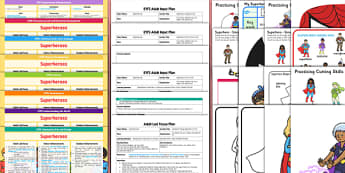 EYFS Superheroes Lesson Plan Enhancement Ideas and Resources Pack - planning