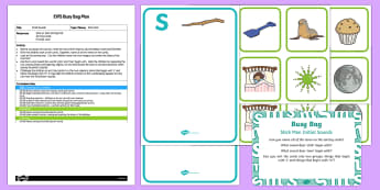 EYFS Initial Sounds Busy Bag Plan and Resource Pack
