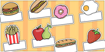 Editable Food Labels - food, editable labels, labels, food labels