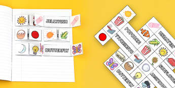 Compound Words Interactive Visual Aid Template - compound words