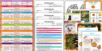 EYFS Autumn Themed Bumper Planning Pack - seasonal, early years, plane, theme, reources, pack, display, activities, work, sheets, inspiration