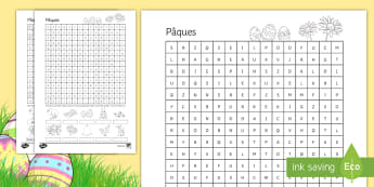 French Easter Word Search French - French, Easter, word search, picture, clue, Pâques, vocabulaire, vocabulary.,French