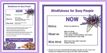 Mindfulness for Busy People - an Exercise - mindfulness, busy, people