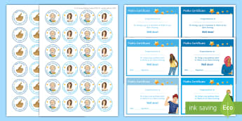 Maths - Open Evening Stickers and Certificates Resource Pack - Praise, reward, motivation, enthusiasm, parents' evening, positive, recognition
