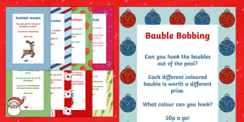 Christmas Fair Activities and Games Poster Pack - PTA poster, christmas fayre, activity, games, poster, pack