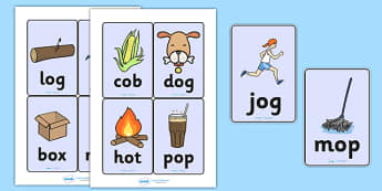 CVC Word Cards (o) - CVC, CVC word, three phoneme words, three sound words, consonant vowel consonant, words, three letter words, letters and sounds, DfES letters and sounds