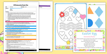 Easter Egg EYFS Interactive Poster Plan and Resource Pack - Easter Shapes, Colours