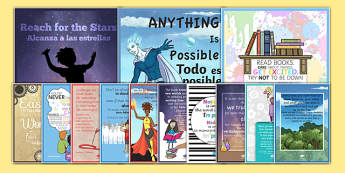 Motivational Posters Pack English/Spanish
