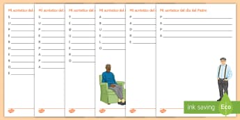 Father's Day Acrostic Poem Spanish - KS3, Spanish, Father, day, festivities, events, culture, dia, padre, celebrations, acrostic, poem, a